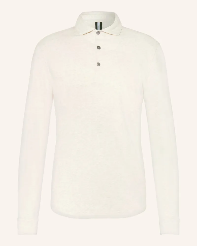 Profuomo Jersey-Poloshirt weiss Creme