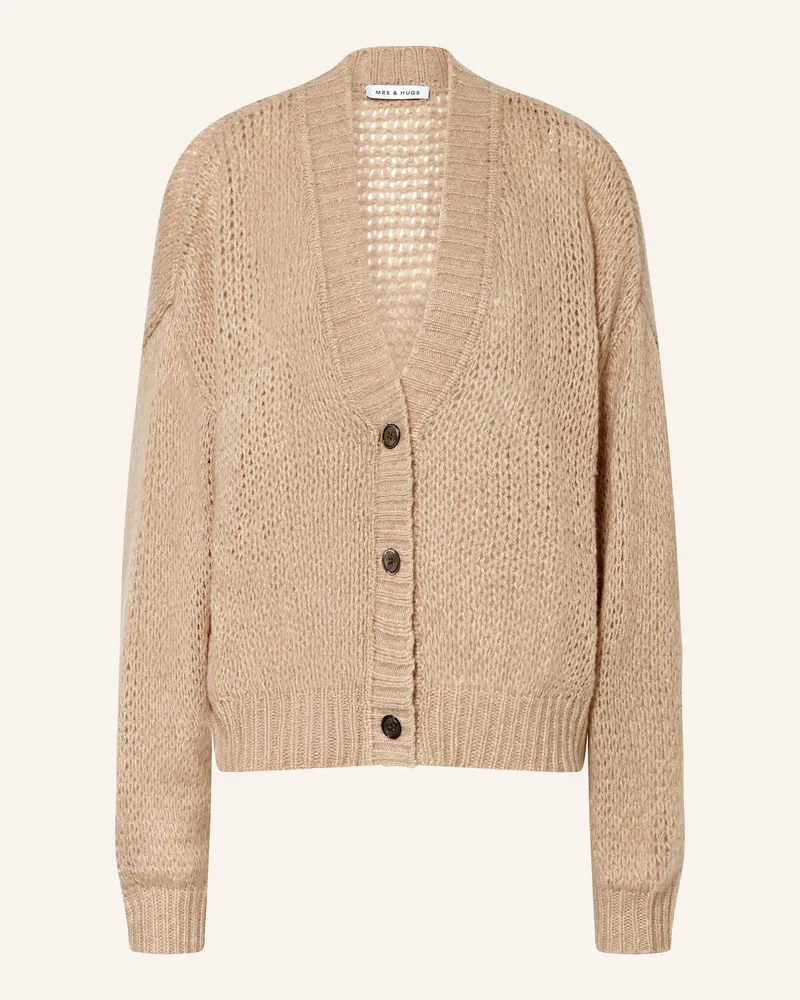 Mrs & HUGS Strickjacke Beige
