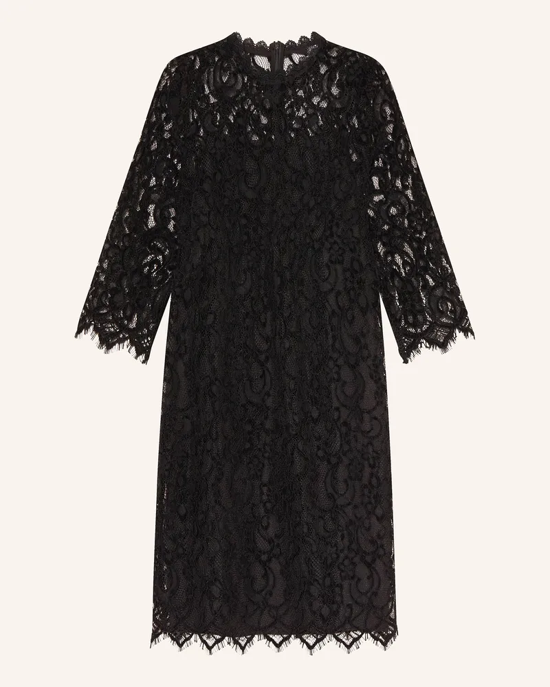 Princess goes Hollywood Kleid mit 3/4-Arm und Lochspitze Schwarz