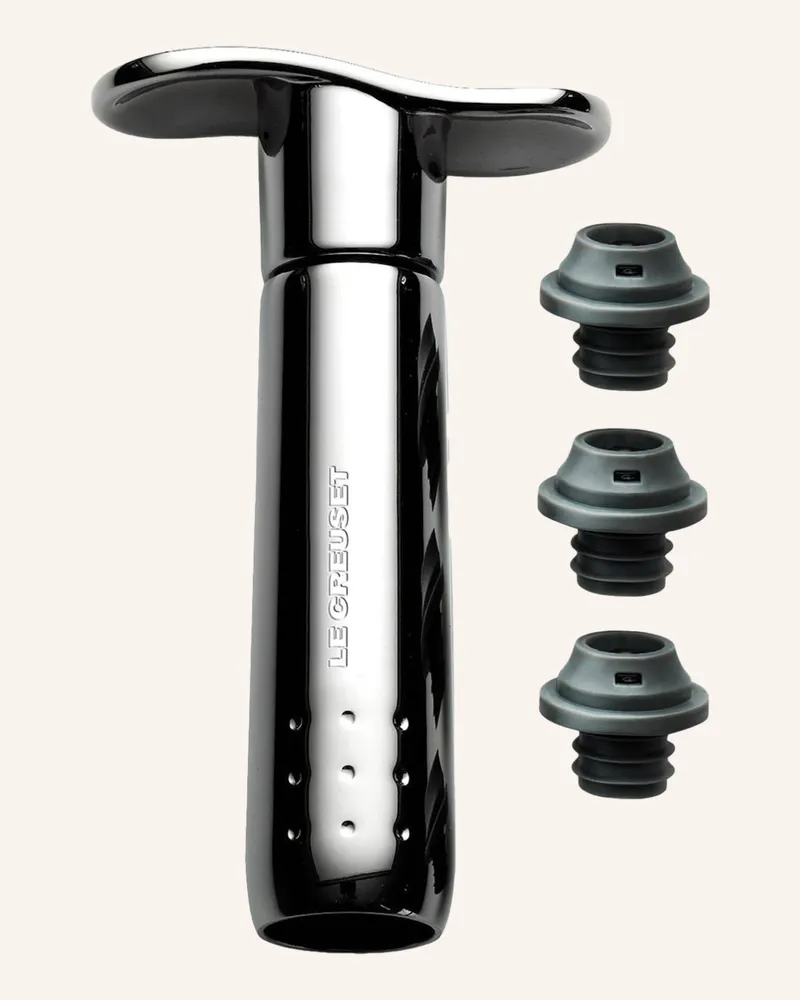 Le Creuset Weinpumpe schwarz Dunkelgrau