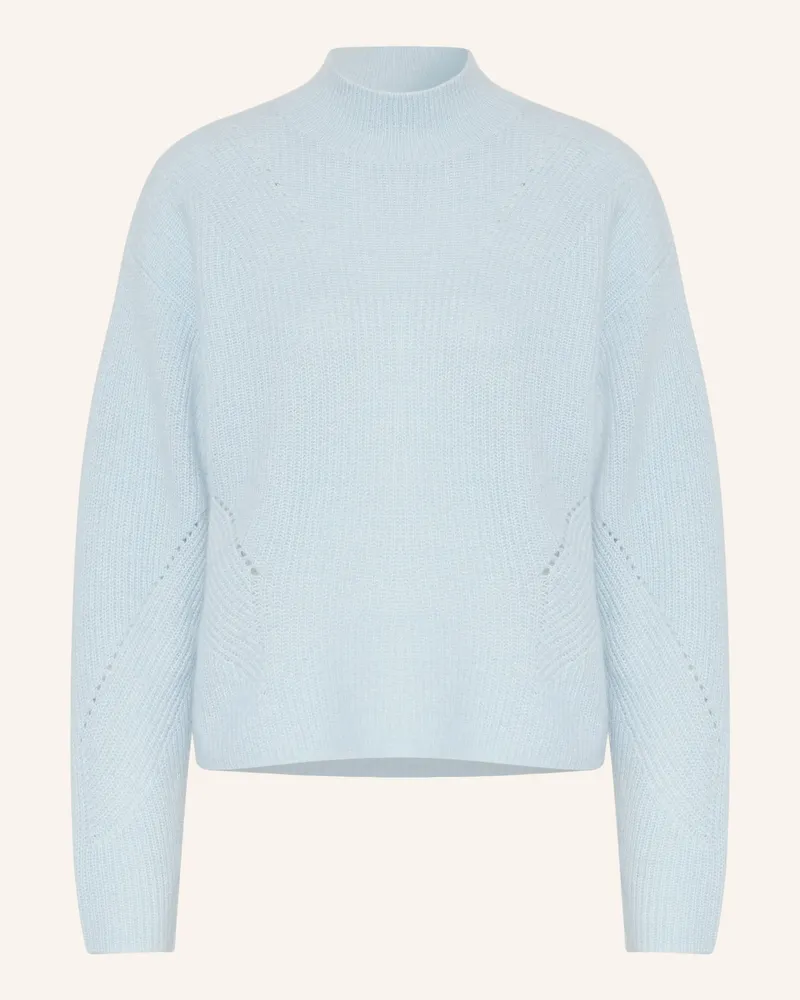 HUGO BOSS Pullover FLONDASSY mit Alpaka Hellblau