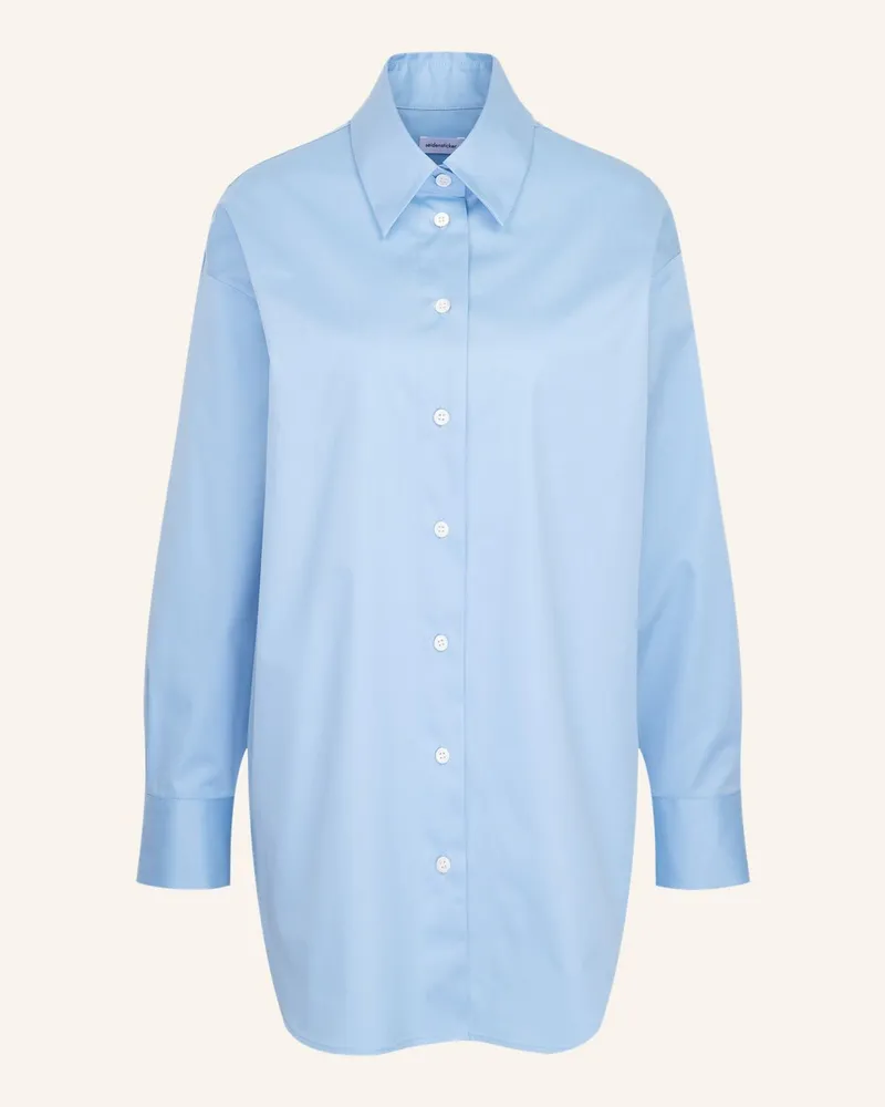 Seidensticker Longbluse, Hemdbluse blau Blau