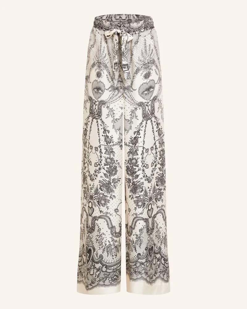 Zimmermann Marlenehose Crush Aus Seide schwarz Schwarz