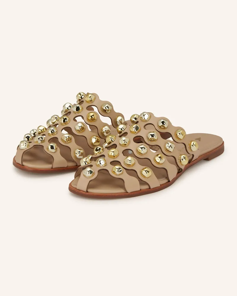 CARRANO Mules Mit Nieten beige Beige