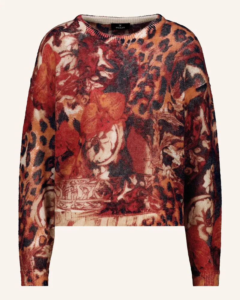 monari Pullover Mit Pailletten rot Dunkelrot