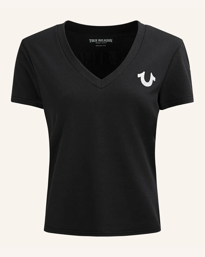 True Religion T-Shirt schwarz Schwarz