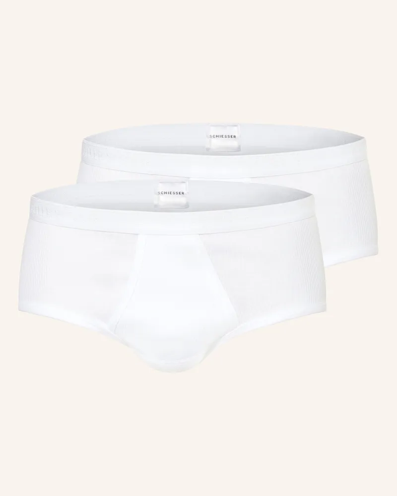 Schiesser 2er-Pack Slips Original Classics weiss Weiss