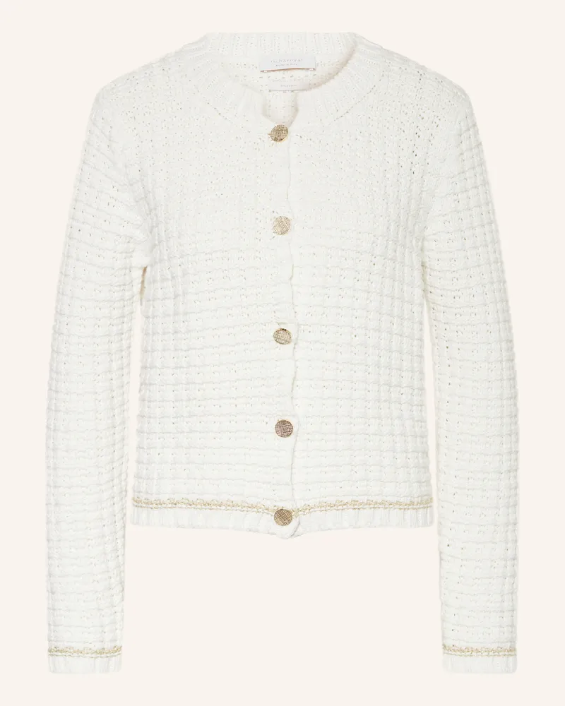 Rich&Royal Strickjacke mit Glitzergarn Weiss