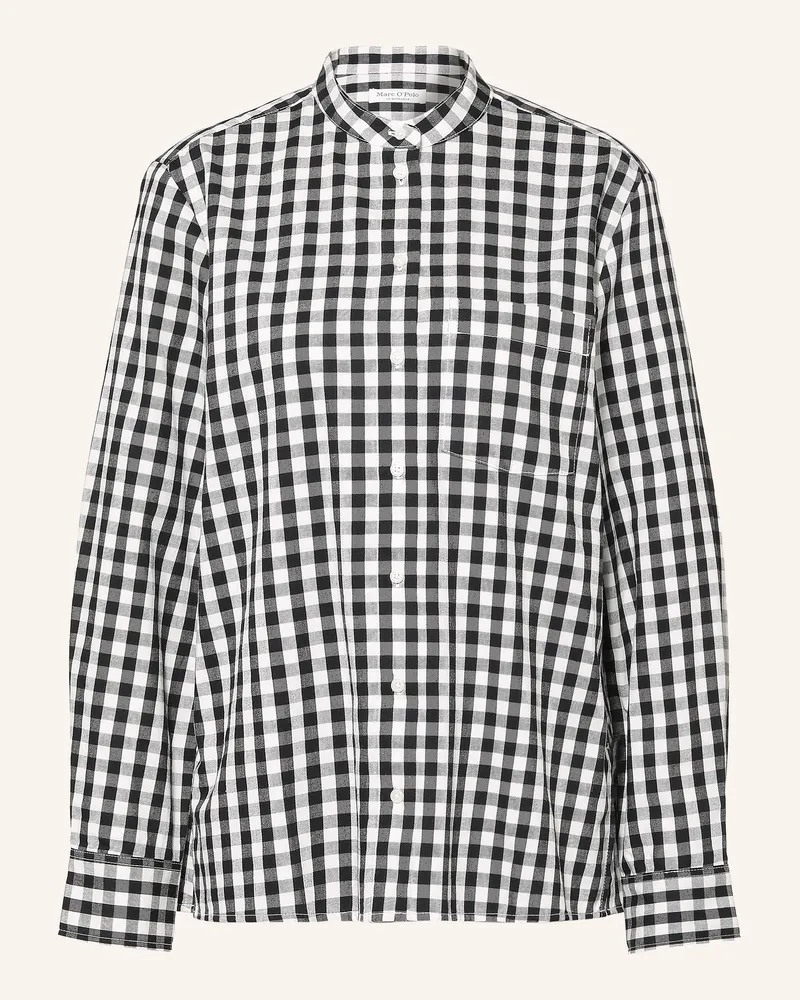 Marc O'Polo Flanellbluse schwarz Weiss