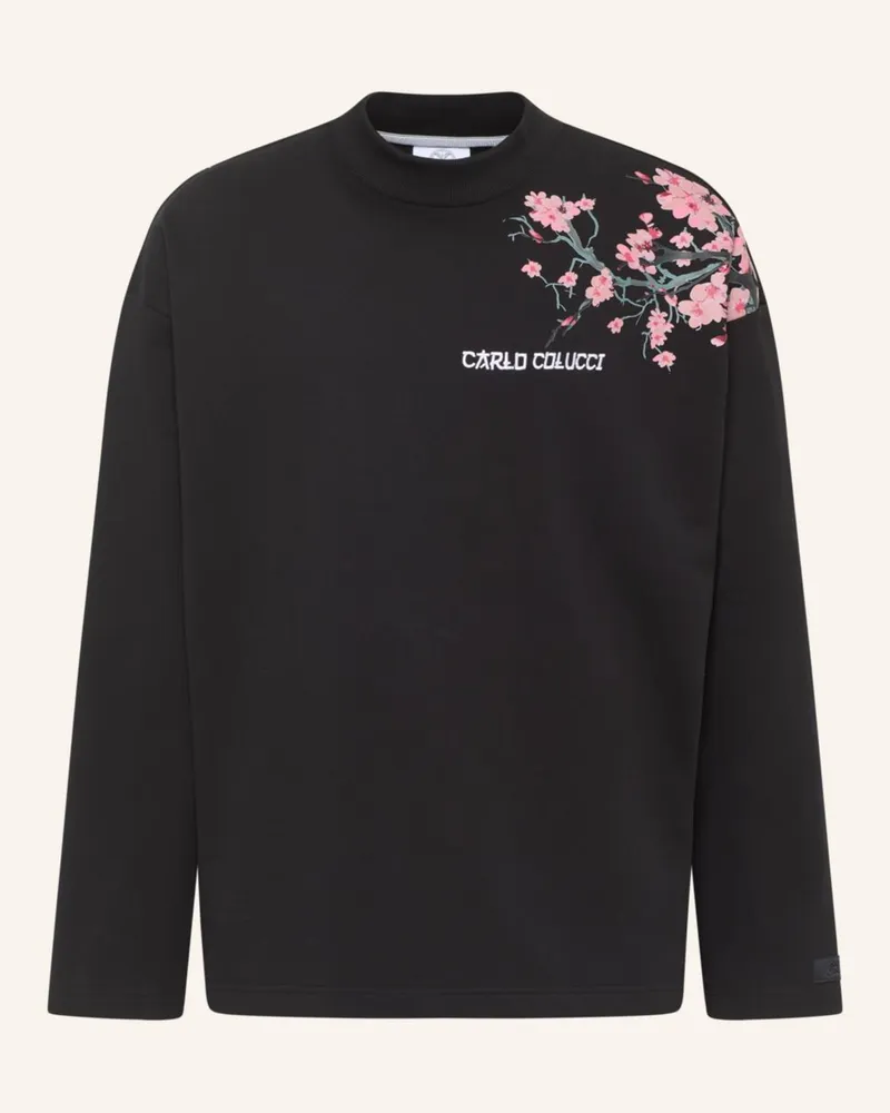 Carlo Colucci Unisex Sweatshirt - From Milano to Tokyo DRAGOGNA Schwarz