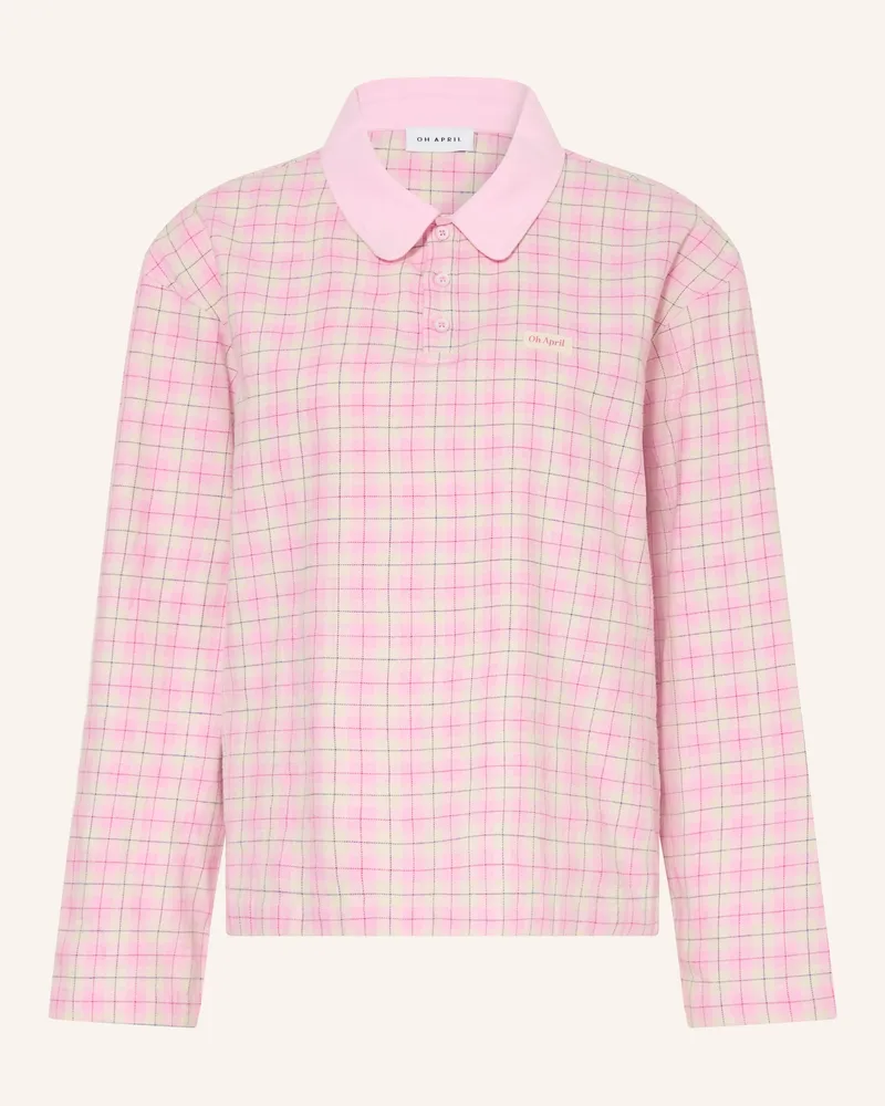 OH APRIL Flanell-Poloshirt Diana rosa Rosa