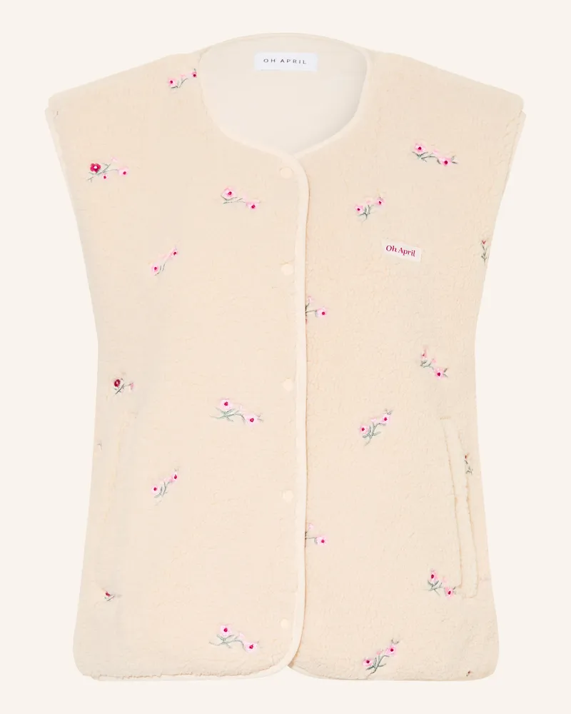 OH APRIL Teddyfell-Weste MAGNOLIA Creme