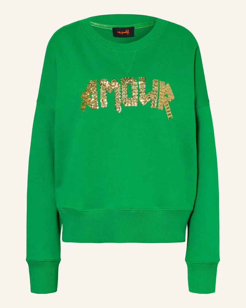 Miss Goodlife Sweatshirt Mit Pailletten gruen Grün