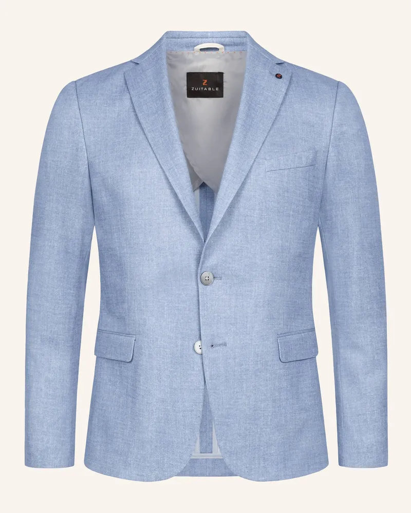 Zuitable Anzugssakko Dinick Slim Fit Aus Jersey blau Hellblau