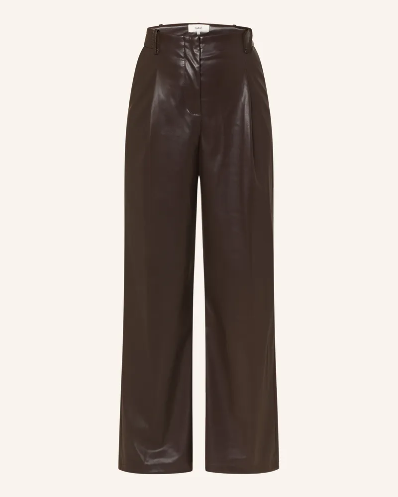 ba&sh Hose Rami In Lederoptik braun Dunkelbraun