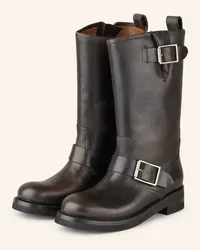 Paris Texas Biker Boots DETROIT - DUNKELBRAUN Schwarz