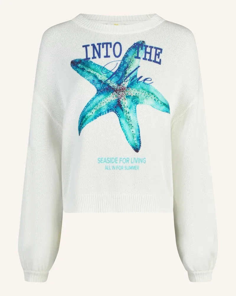 Princess goes Hollywood Pullover Mit Schmucksteinen weiss Weiss