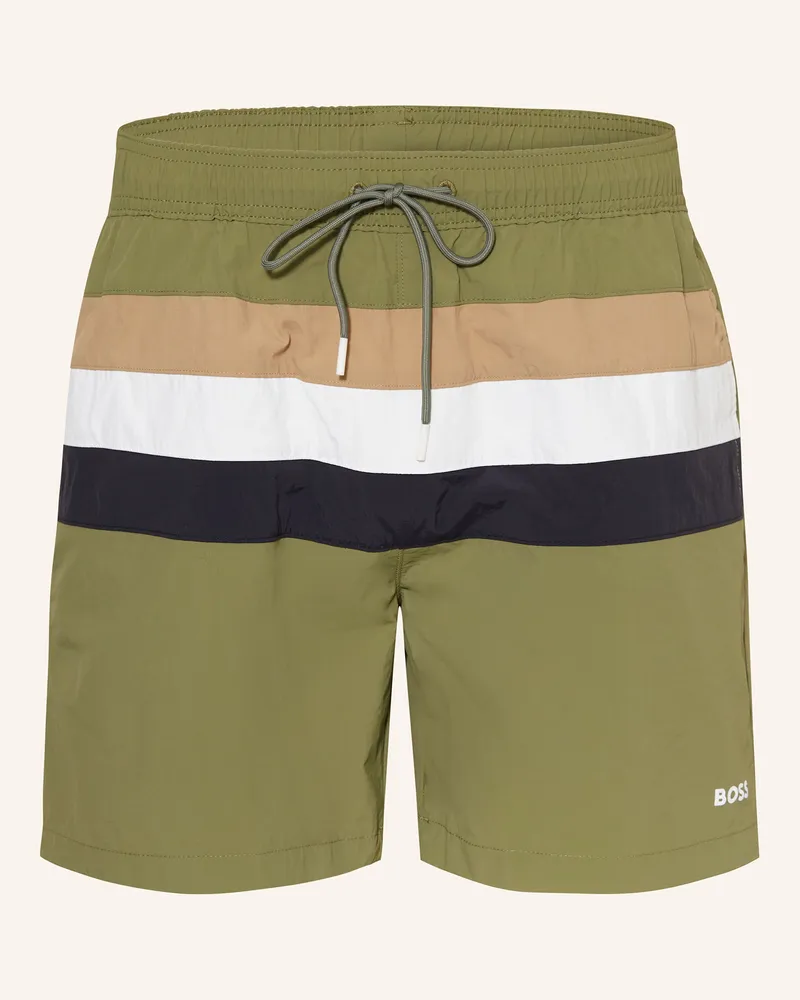 HUGO BOSS Badeshorts LOUIS Oliv