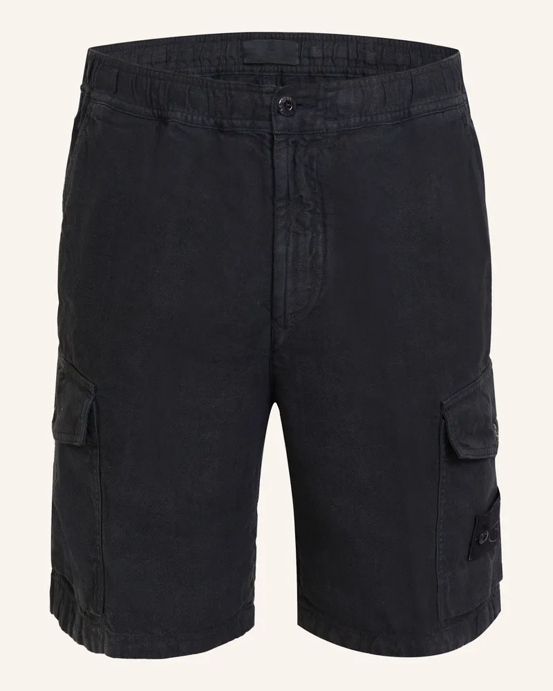 Stone Island Leinenshorts GHOST Dunkelblau