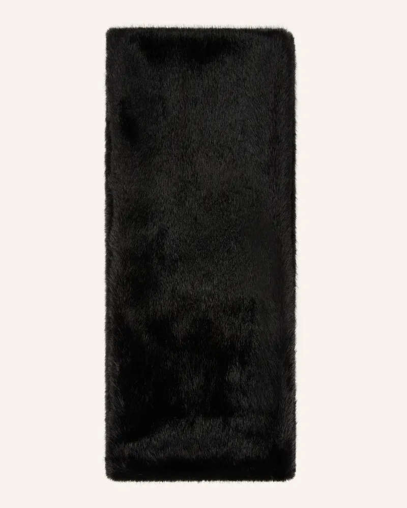 Darling Harbour Kunstpelz-Schal Schwarz