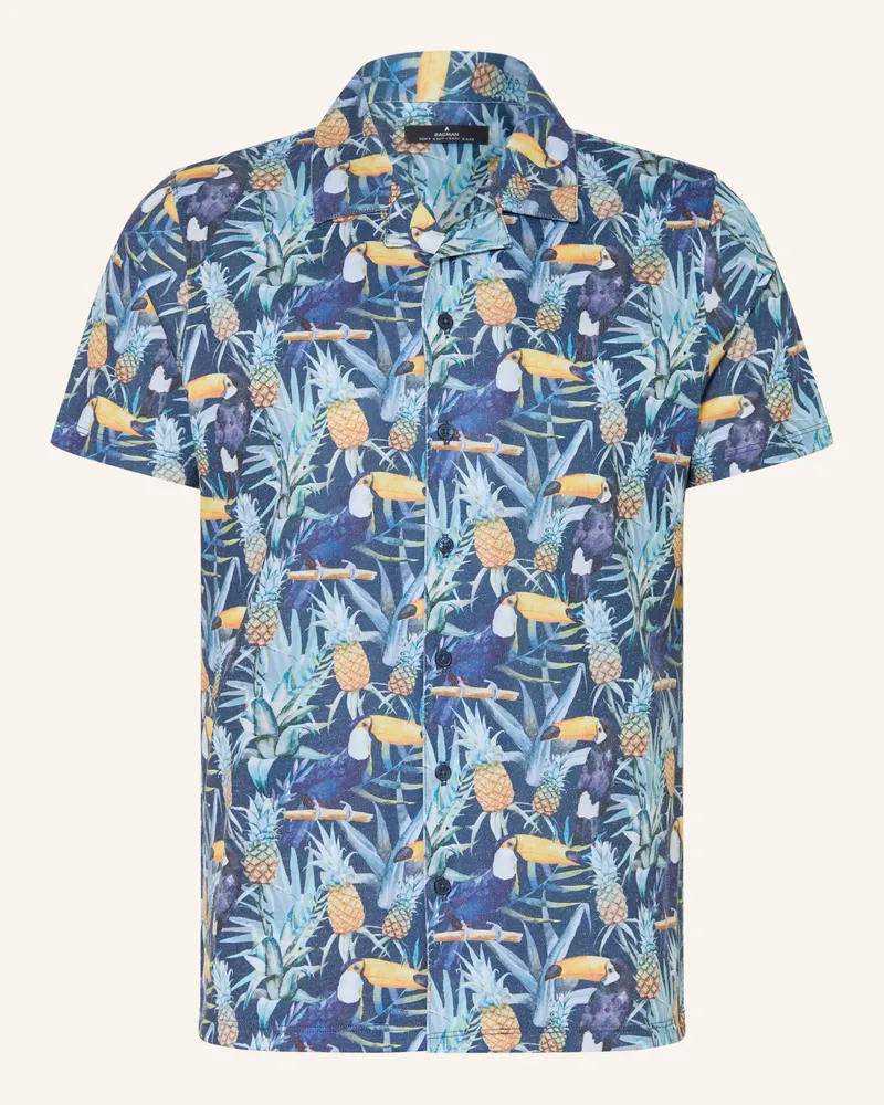 Ragman Resorthemd Regular Fit Aus Jersey blau Dunkelblau