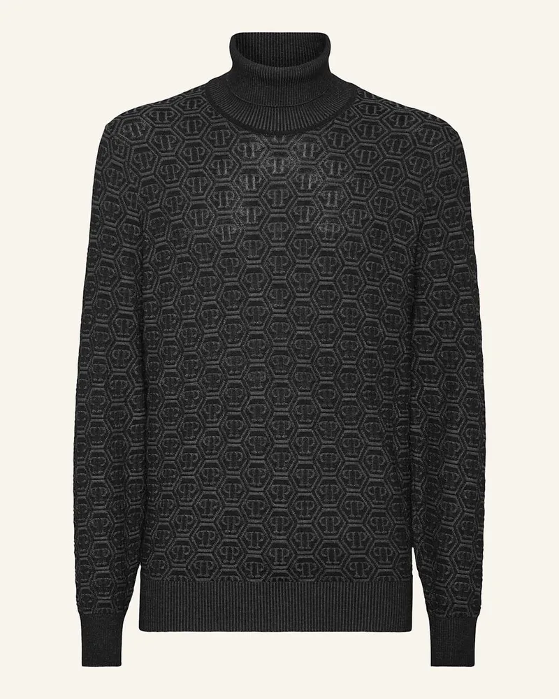 Philipp Plein Rollkragenpullover MONOGRAM Schwarz