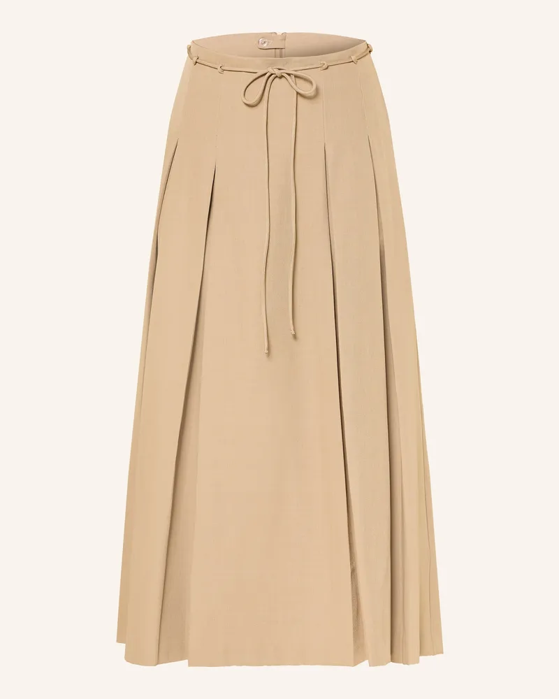 Y.A.S Faltenrock beige Camel