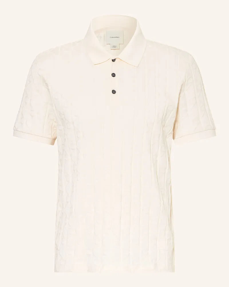 Calvin Klein Jersey-Poloshirt Ecru
