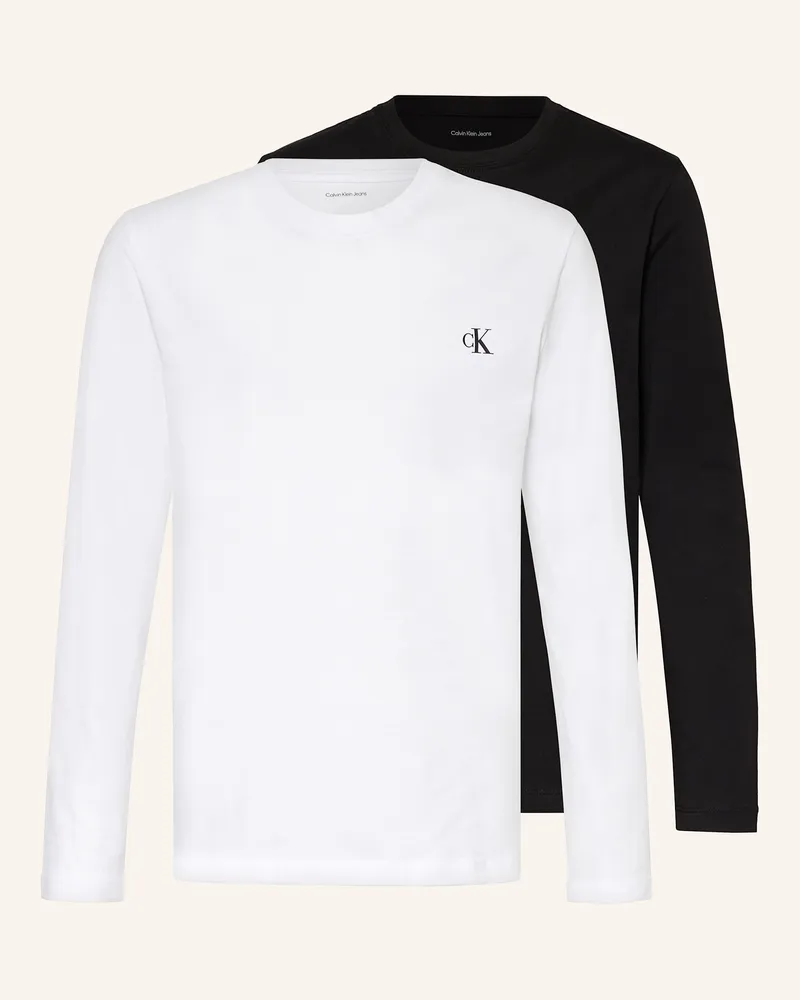 Calvin Klein 2er-Pack Longsleeves Schwarz