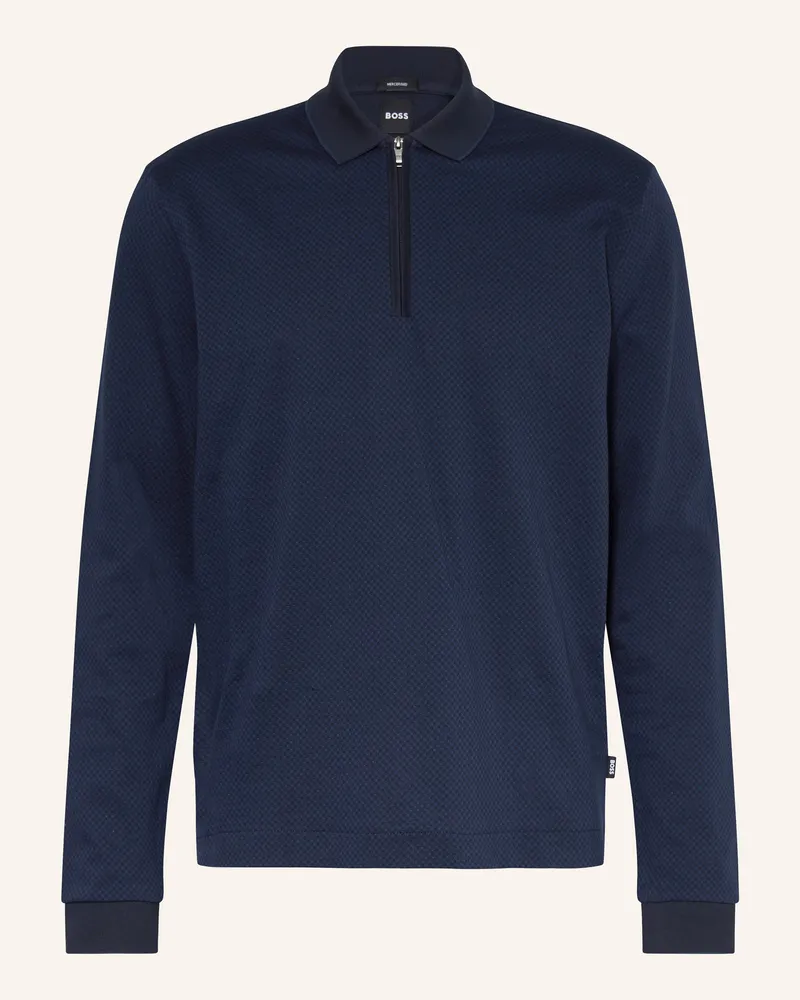 HUGO BOSS Jersey-Poloshirt Peduzzi blau Dunkelblau