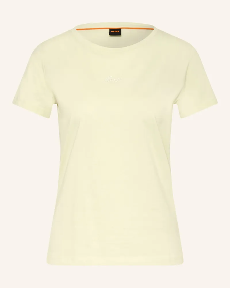 HUGO BOSS T-Shirt Elove gruen Hellgelb