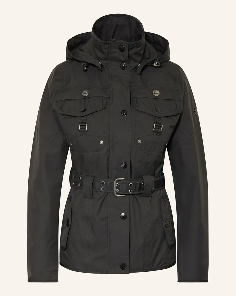 Wellensteyn Fieldjacket mit abnehmbarer Kapuze Schwarz