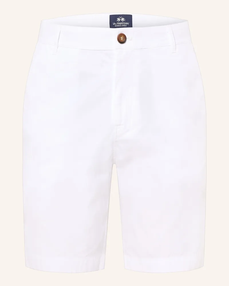 La Martina Shorts weiss Weiss