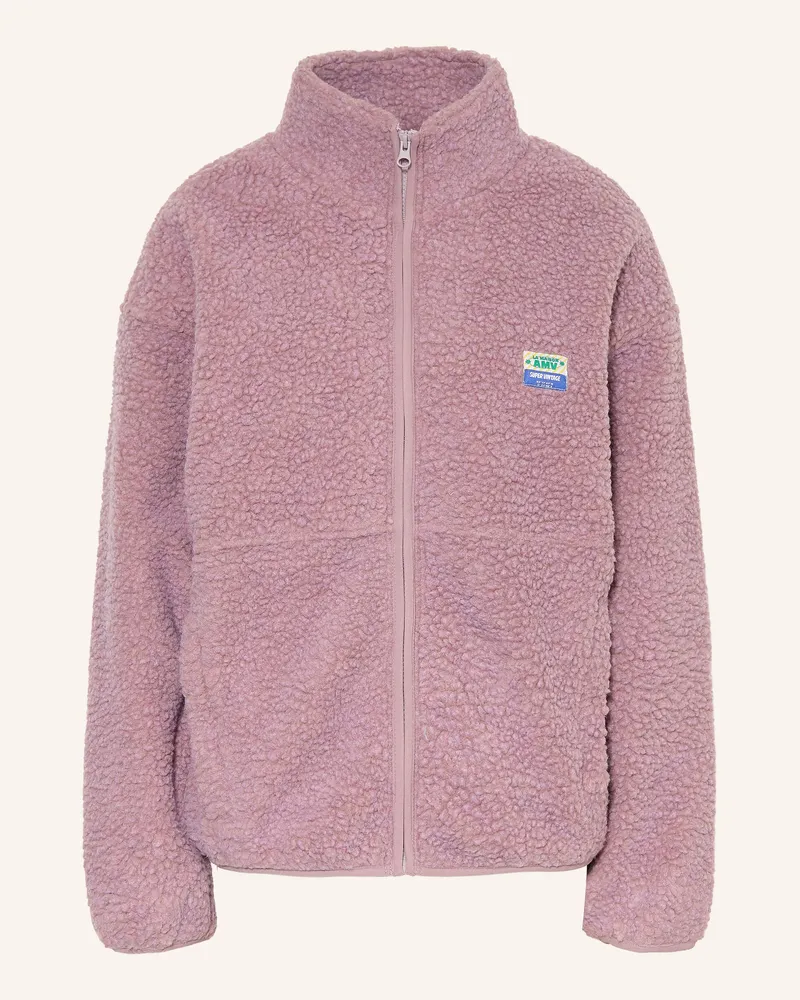 American Vintage Teddyfell-Jacke Hoktown rosa Altrosa