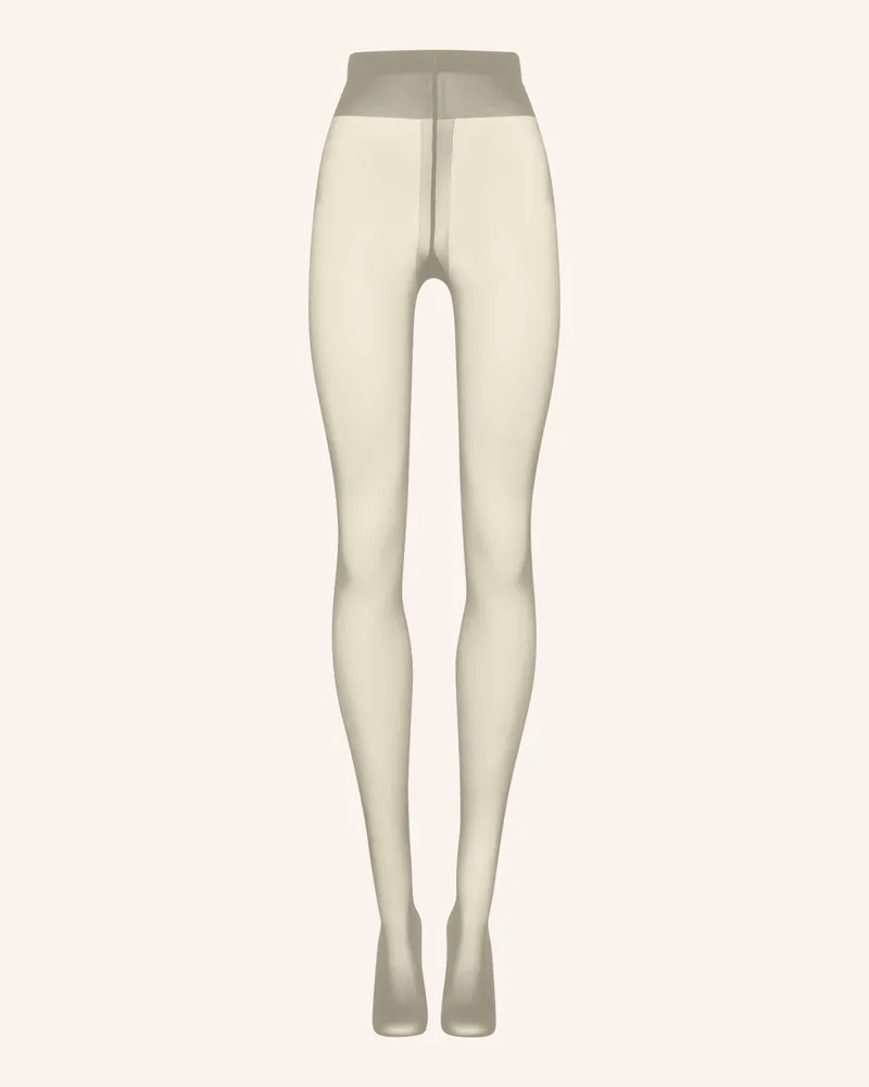Wolford Strumpfhose Individual 10 Back Seam Tights weiss Ecru