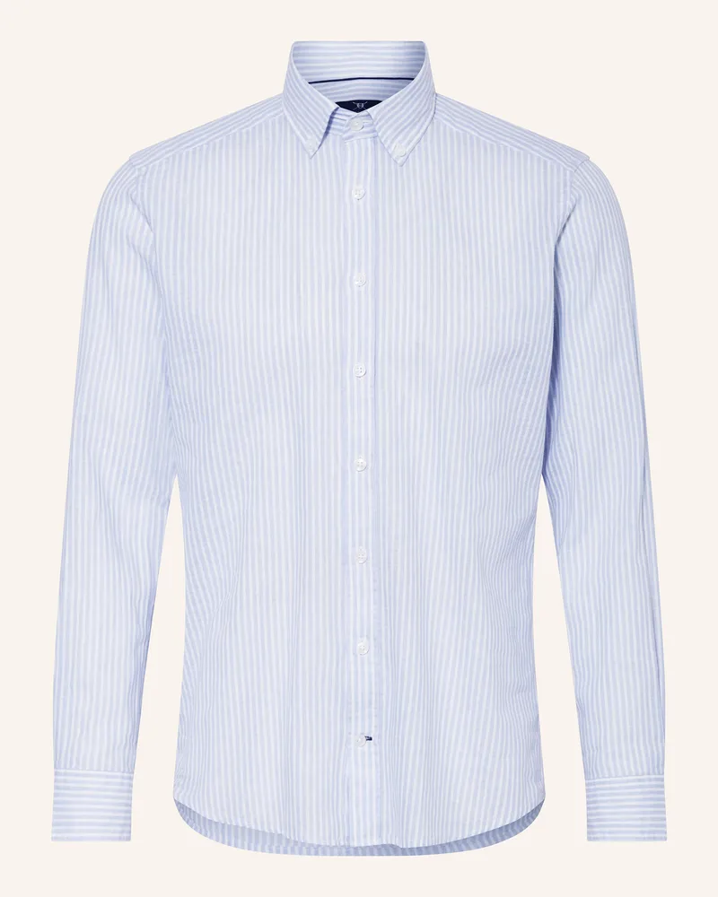 Strokesman's Hemd Regular Fit mit Leinen Hellblau