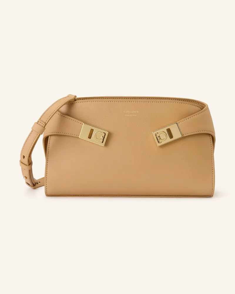 Ferragamo Umhängetasche Hug braun Camel