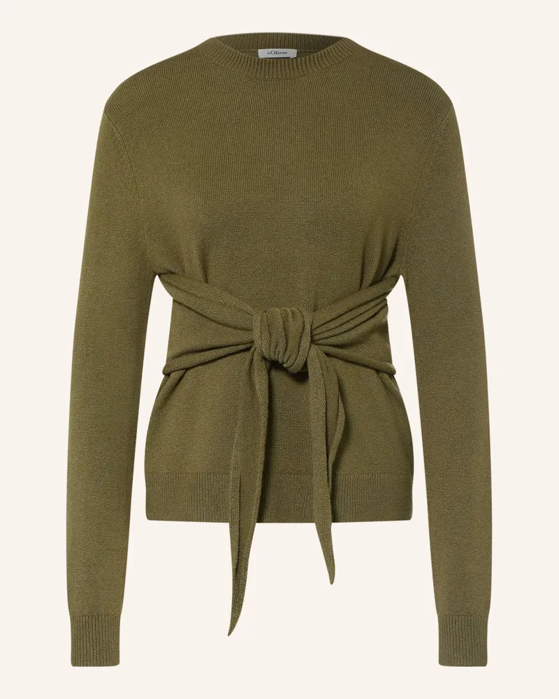 S.Oliver Pullover gruen Khaki