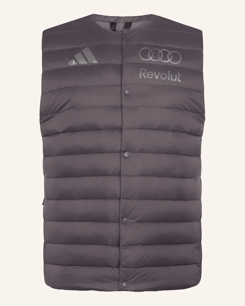 adidas Daunenweste Audi Revolut f1 Team Engineers & Marketing grau Dunkelgrau