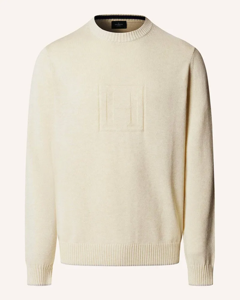 Hackett Pullover Heritage H Crew weiss Creme
