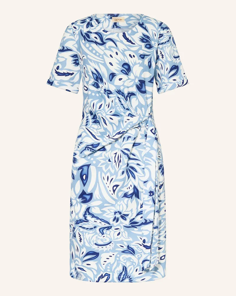 Cartoon Jerseykleid Hellblau