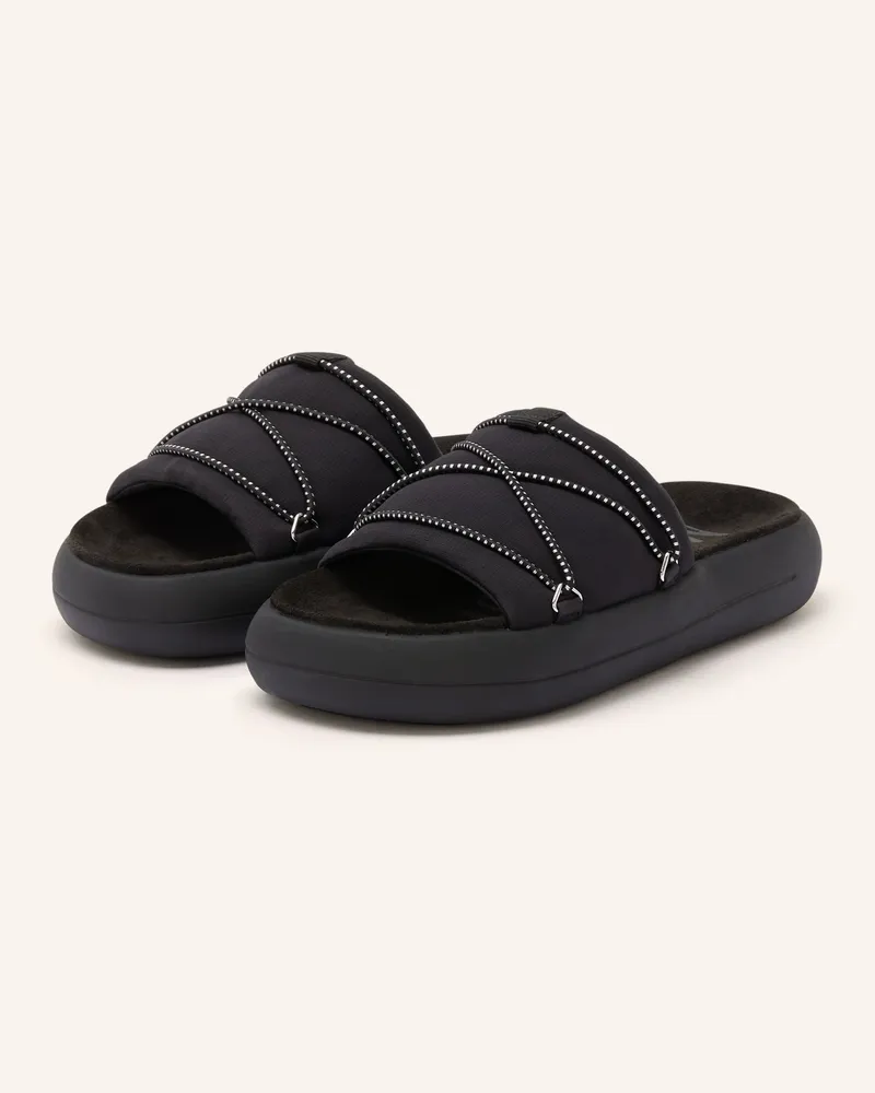 Moon Boot Plateau-Pantoletten ICON SLIDE Schwarz