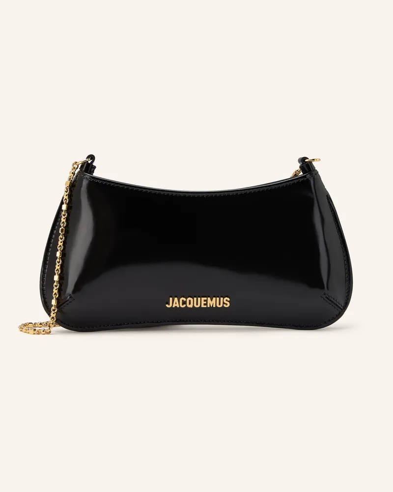 Jacquemus Schultertasche Le Petit Bisou Chaine schwarz Schwarz