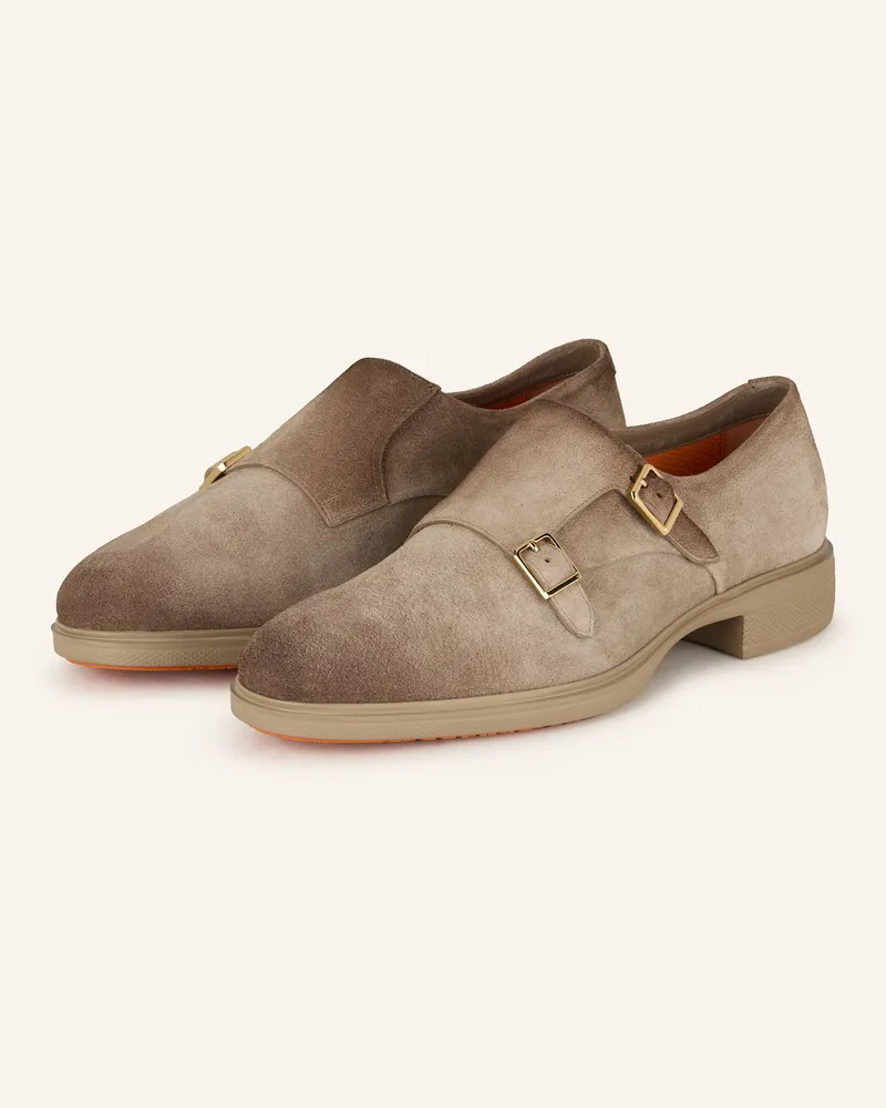Santoni Double-Monks braun Braun