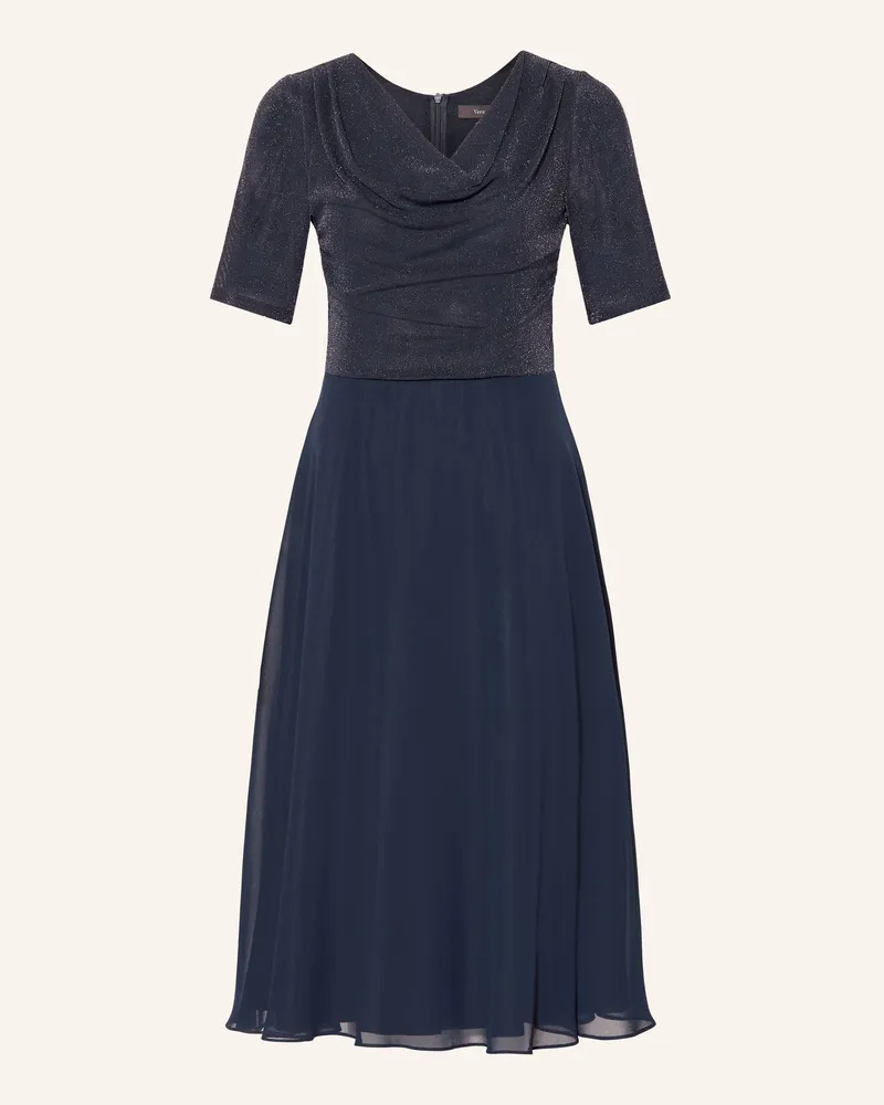 Vera Mont Kleid Im Materialmix Mit Glitzegarn blau Dunkelblau
