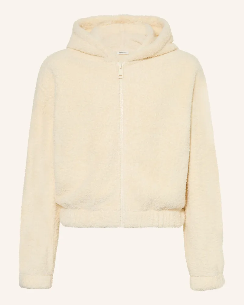S.Oliver Frotteejacke weiss Creme