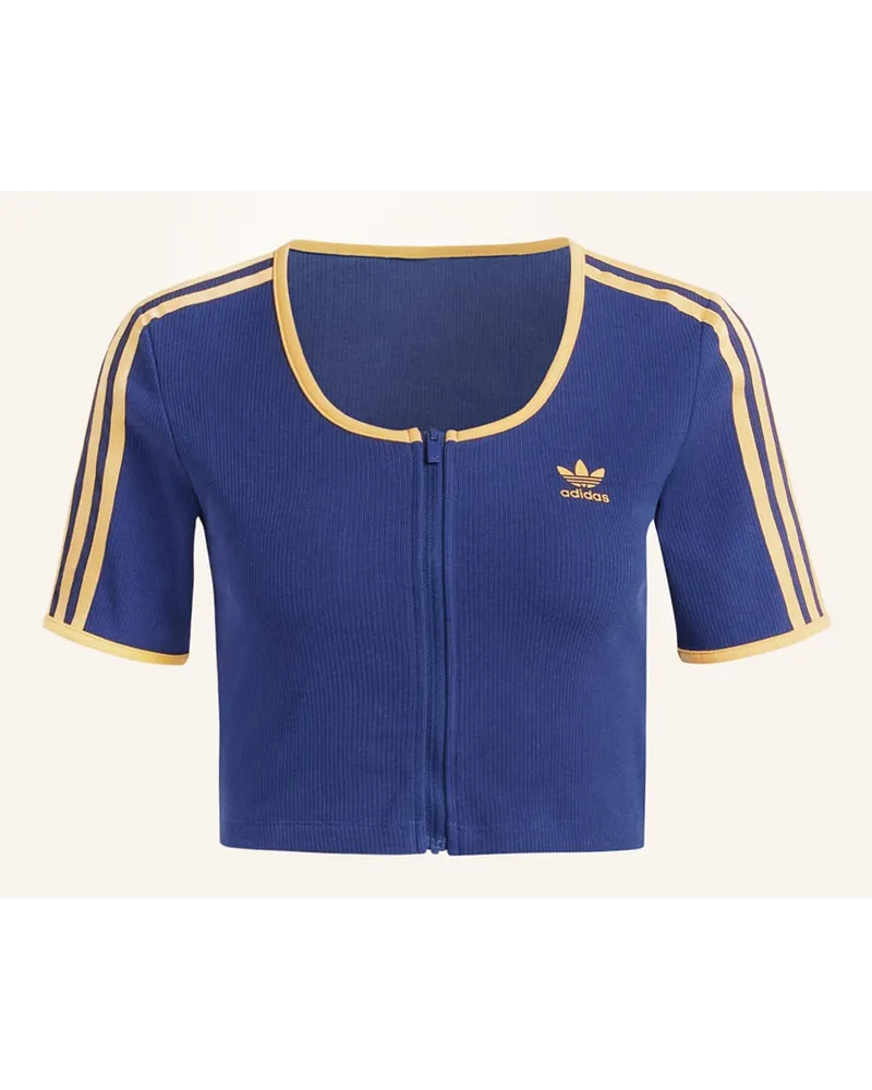 adidas Cropped-Shirt Blau