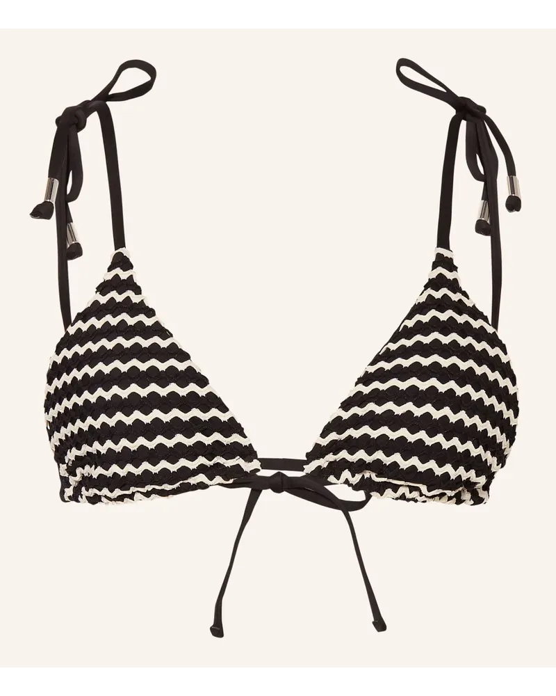 Seafolly Australia Triangel-Bikini-Top MESH EFFECT Schwarz