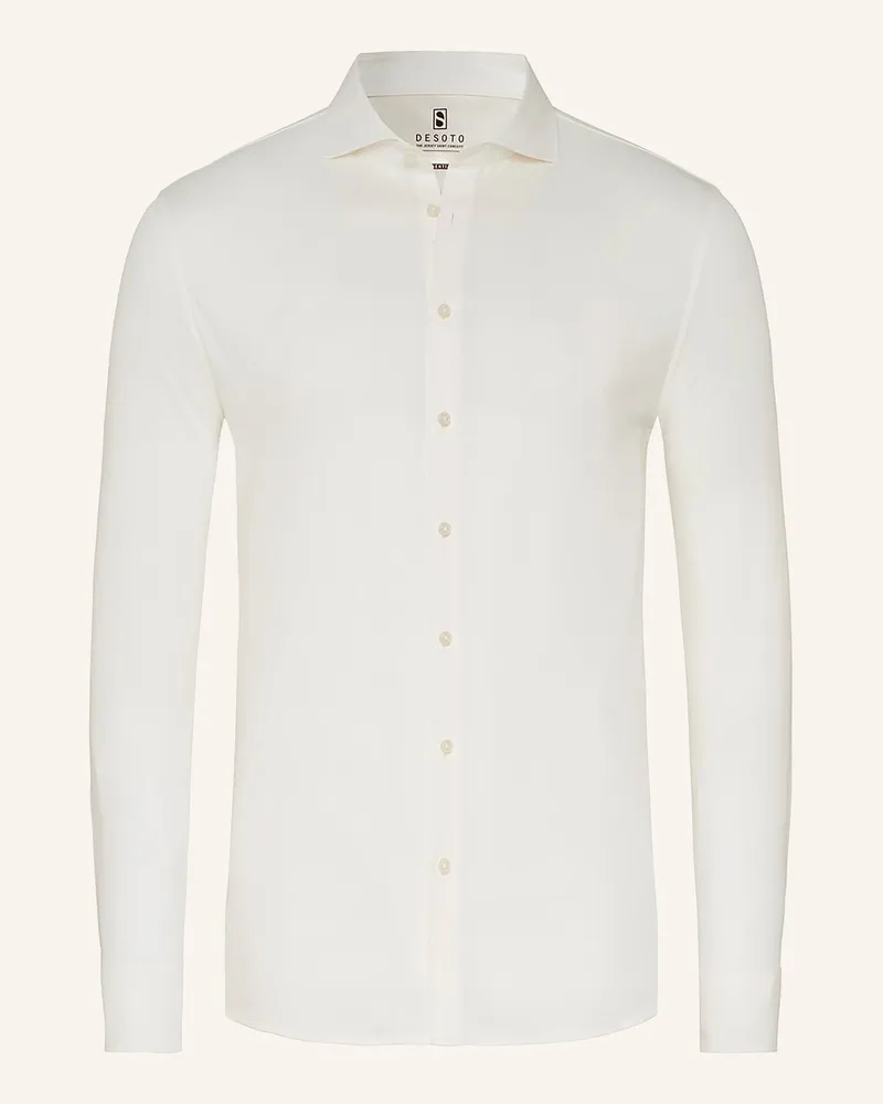 DESOTO Hemd Slim Fit beige Weiss
