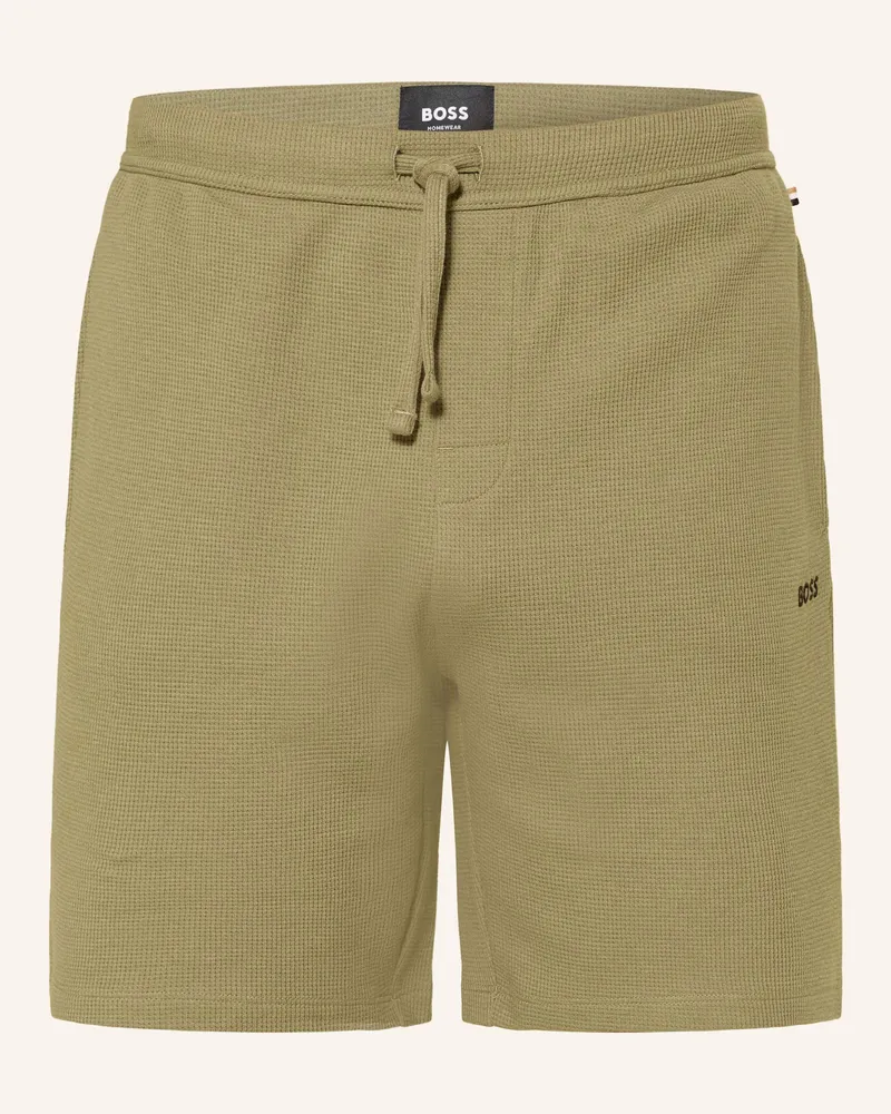 HUGO BOSS Schlafshorts gruen Oliv